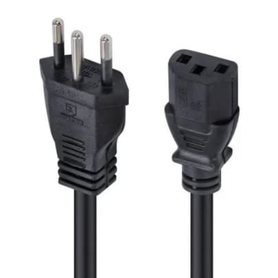 Cabo De Força Energia Tripolar 10a Padrão Novo P/ Monitor/PC/FONTE