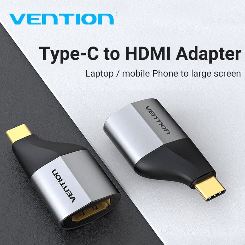 Adaptador Vention USB C para HDMI Tipo C para conversor HDMI Fêmea 4K 2.0 60Hz para projetor, TV e monitor.