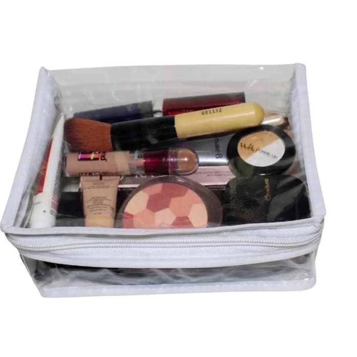 Kit 5 Nécessaire Organizador Multiuso Para Maquiagem e Cosméticos Pvc Guarda-Roupa