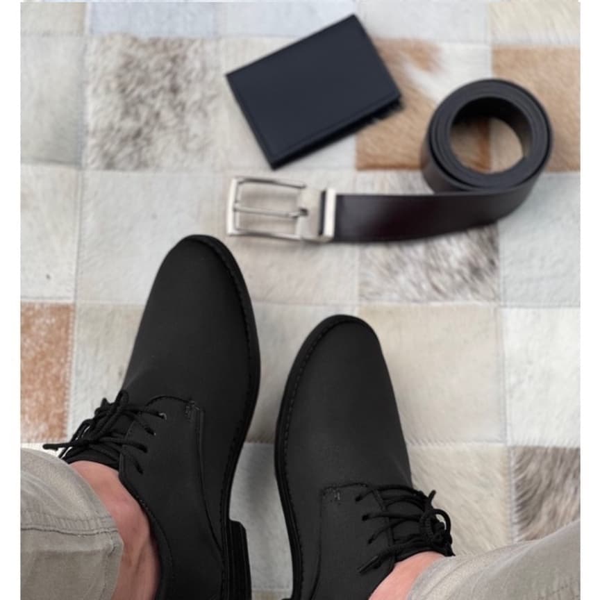 Sapato Masculino Social Oxford Sport Fino + Kit Cinto e Carteira COURO