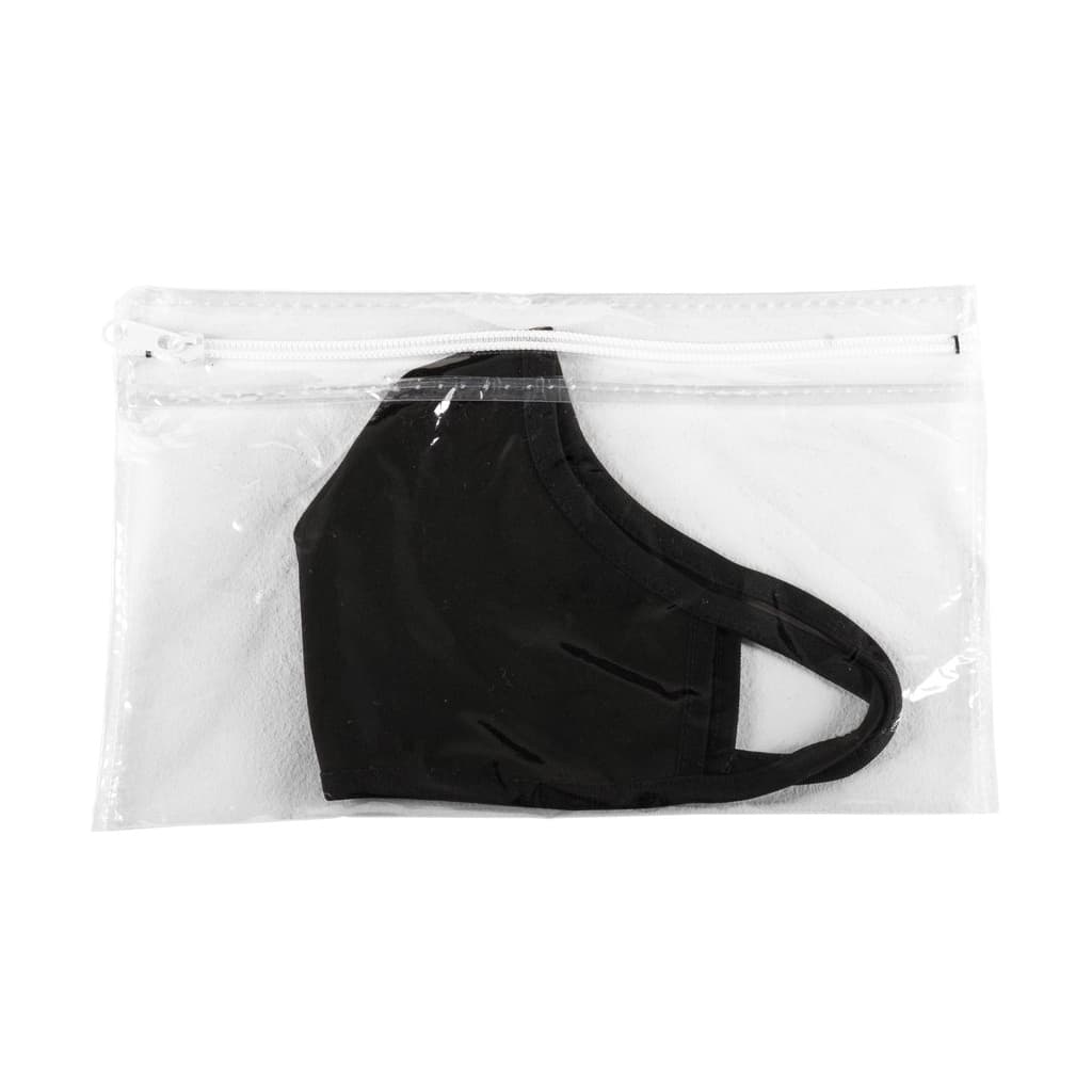 Saquinho Porta Máscara Para Escola e Viagem Pvc Transparente com Zíper