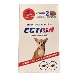 Anti Pulgas E Carrapatos Ection 0kg A 2,5kg - Caixa Com 2 Comprimidos
