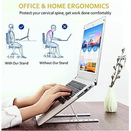 Suporte Apoio De Notebook Laptop Compacto Articulado Home Office / Suporte Notebook / Porta Notebook Preto