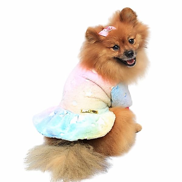 Vestido Pet de Microfibra COM MANGA Estampas Sortidas princesa delicado cachorrinha