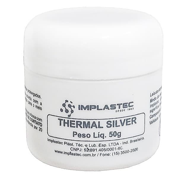 Pasta Térmica Prata Cinza Thermal Silver Implastec 50g