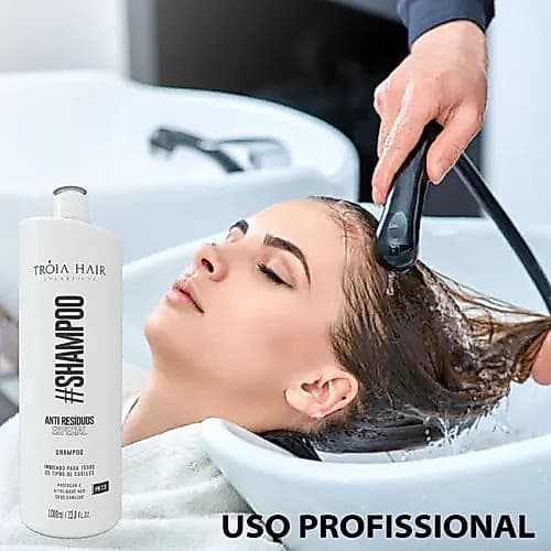 Shampoo Profissional Antirresíduos (Linpeza Profunda) Tróia Hair 1 Litro