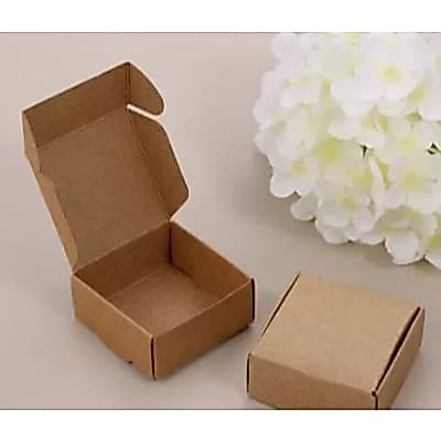 30 Mini Caixinhas kraft 5x5x2 Cm Decoração de Festa Casamento Bijuterias Joia e Balas