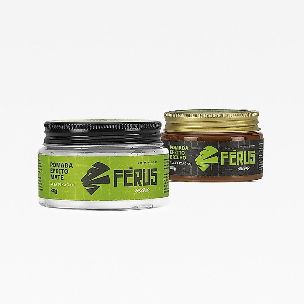 Ceras Modeladoras Férus Men Efeito Brilho e Efeito Mate