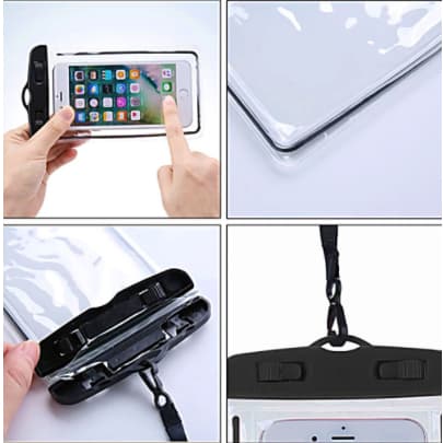 15 Capa Bolsa A Prova Dágua Impermeável Universal Para Celular Chuva Transparente