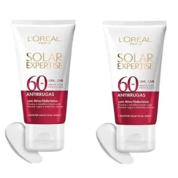 KIT C/ 2 Protetor Solar Loreal Facial Antirrugas FPS 60 KITc/2