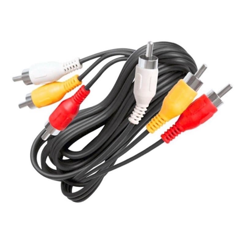 Cabo 3 Rca X 3 Rca Áudio Vídeo 1,5m Dvd Player Video Game receptor