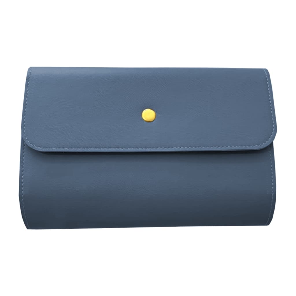 Case para Mouse e Carregador Couro Sintético Azul Oceano