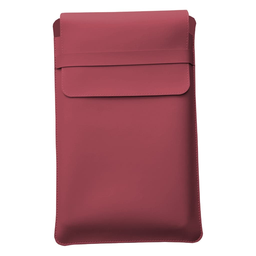 Luvas Pasta Case Capa Para Notebook Couro Sintético Bordô Premium 13, 15,6 e 17