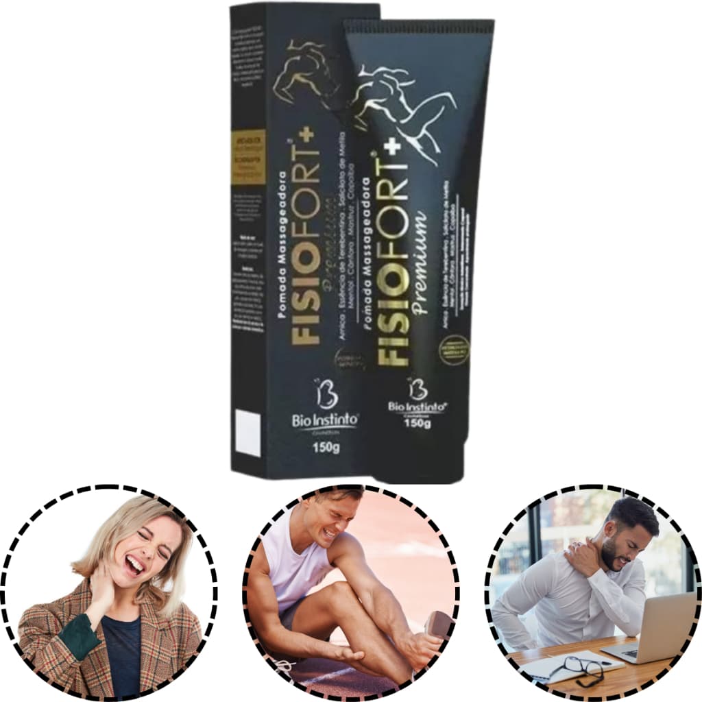 Pomada Preta Premium Fisiofort Bisnaga Original Anti-Inflamatório Extra-Forte Relaxante Intensivo