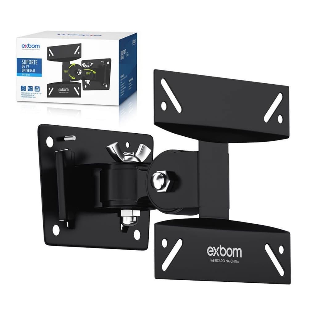 Suporte Fixo de parede com Rotação 180º para TV de 14" a 24" SPTV-B100 EXBOM