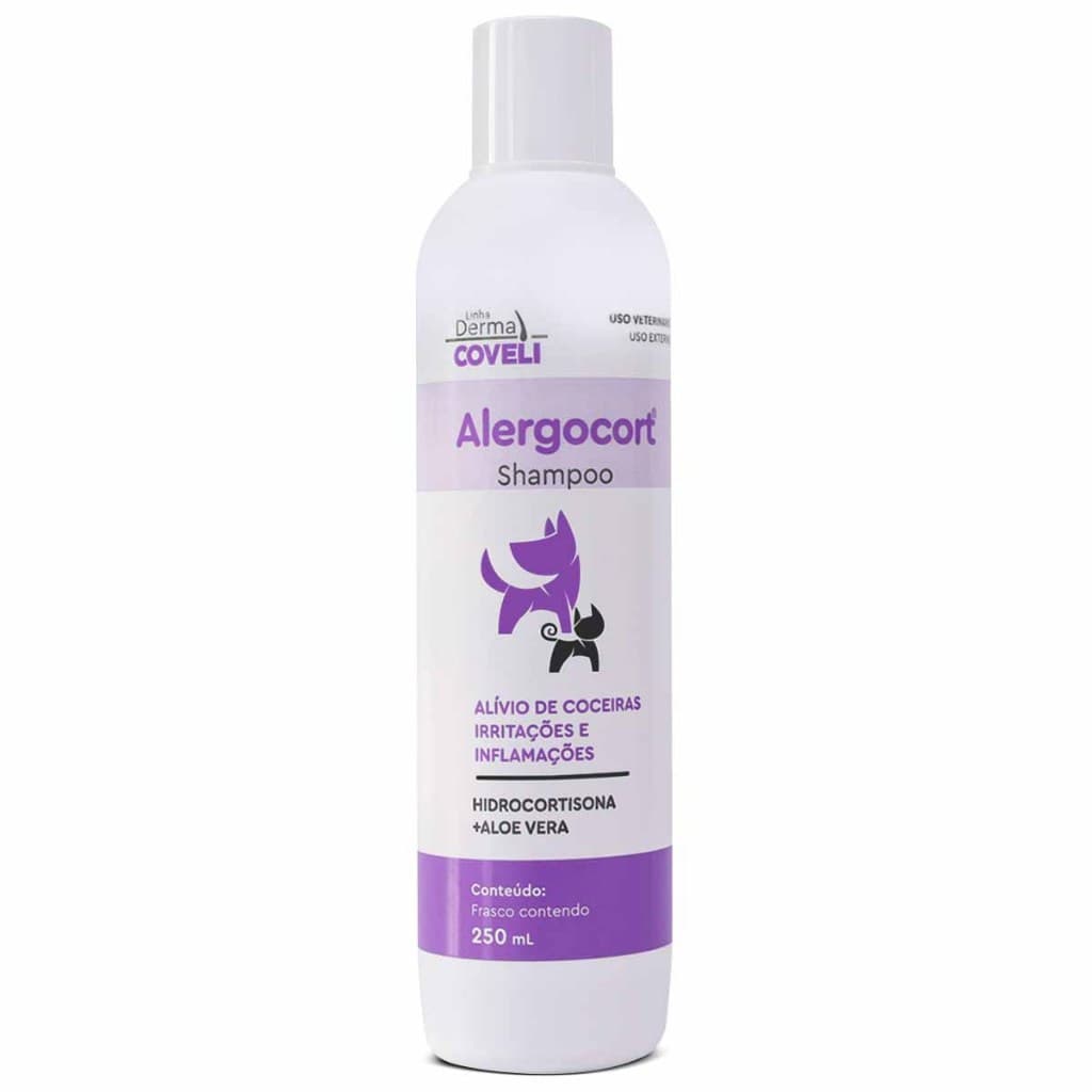Alergocort Shampoo 250ml Coveli Alívio De Coceira Irritações