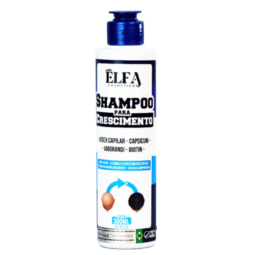 Shampoo Para Crescimento De Cabelo E Barba Elfa 300ml