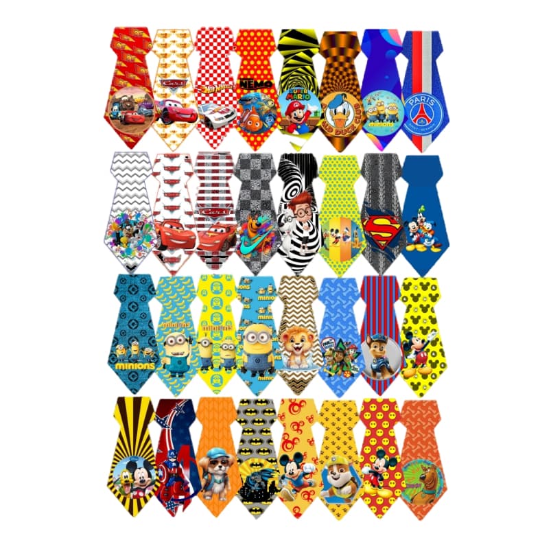 Gravatas Pet 1000 Unid Personagens Banho e Tosa Macho Gravatinhas Pet Shop