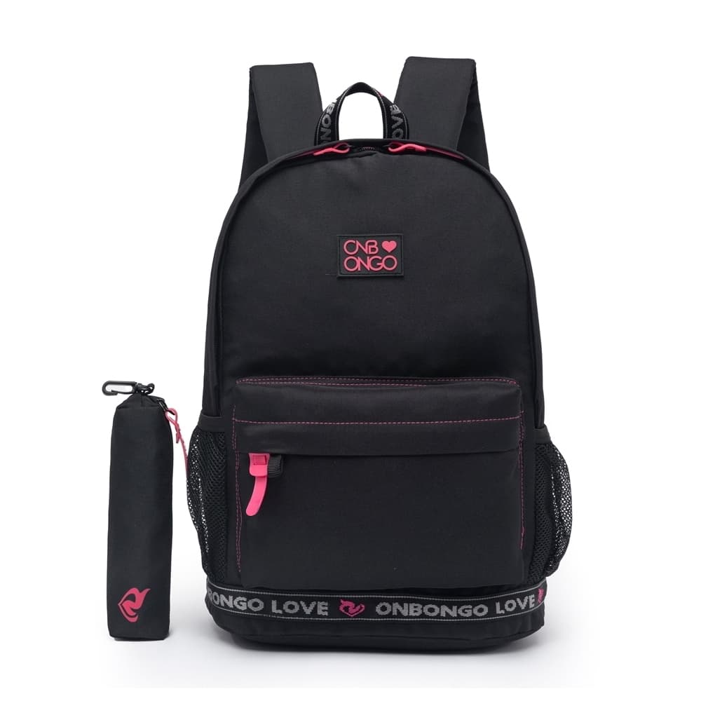 Mochila Feminina Onbongo Escolar Faculdade Viagem Estojo Reforçada