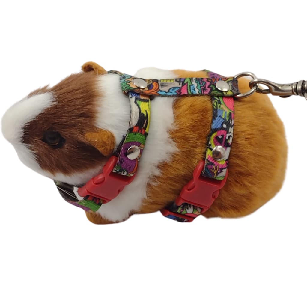 Peitoral Coleira Para Porquinho Da India Chinchila Hamister Coelhos Segura Com Regulagem No Peitoral Pet Roedores.