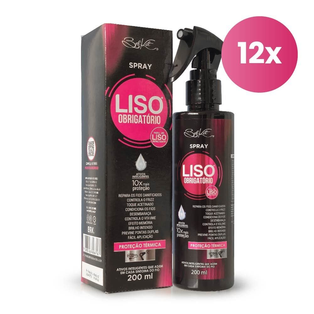 Kit 12 Spray Liso Obrigatório 200ml Belkit