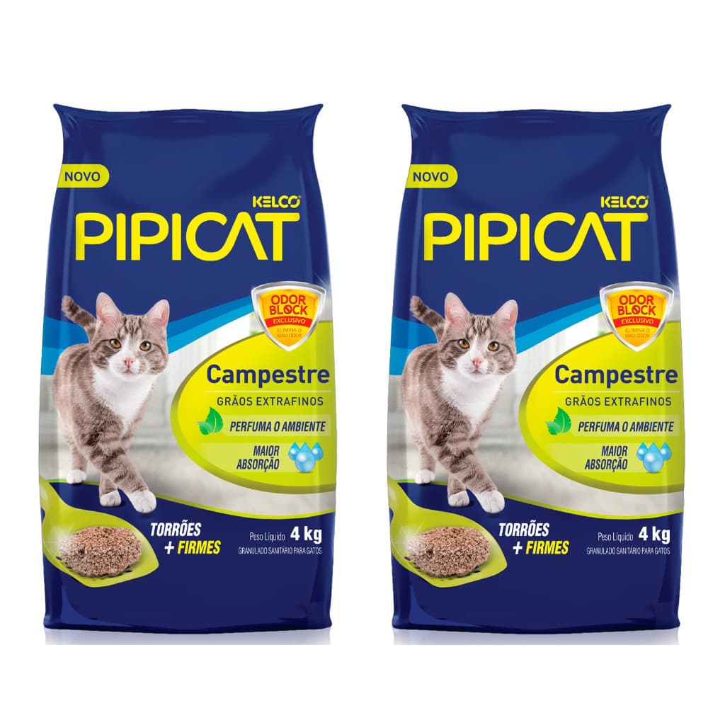 Kelco KIT Pipicat Campestre Odor Block 4kg - 2 Unidades