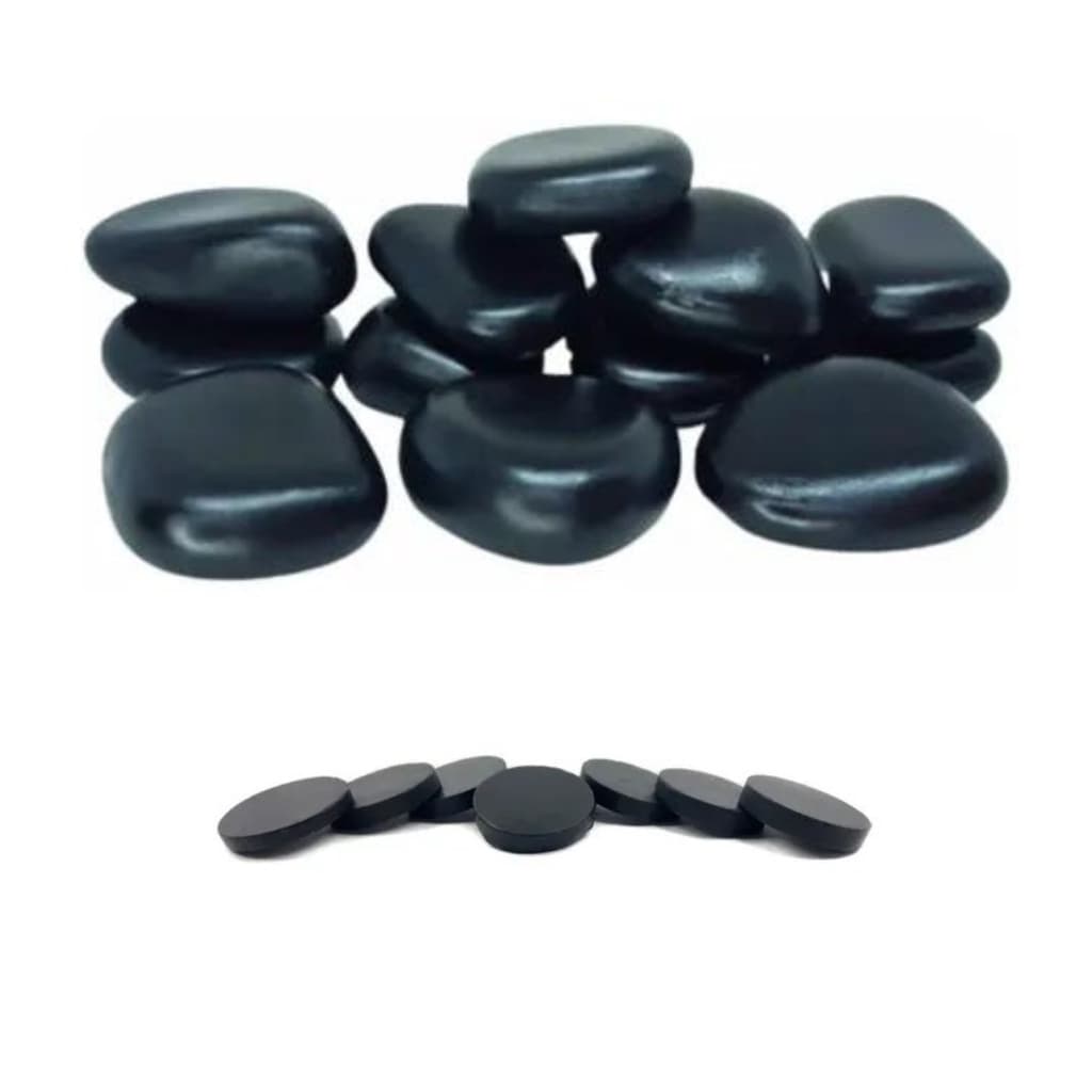 Kit 12 Pedras Quentes Vulcânicas + Podal 10 pcs