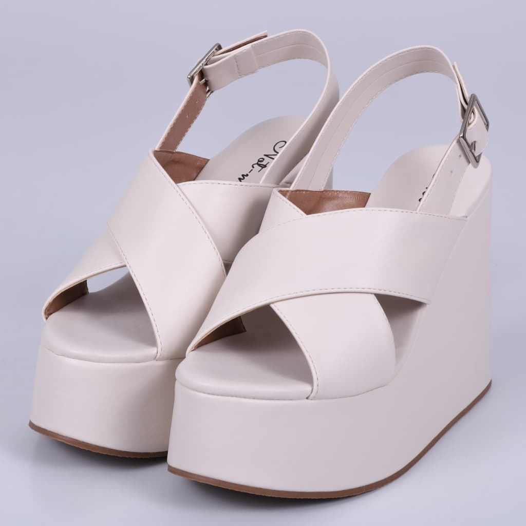 Sandália de Salto Alto Feminina Anabela Plataforma Atlanta Elegante Not-me shoes