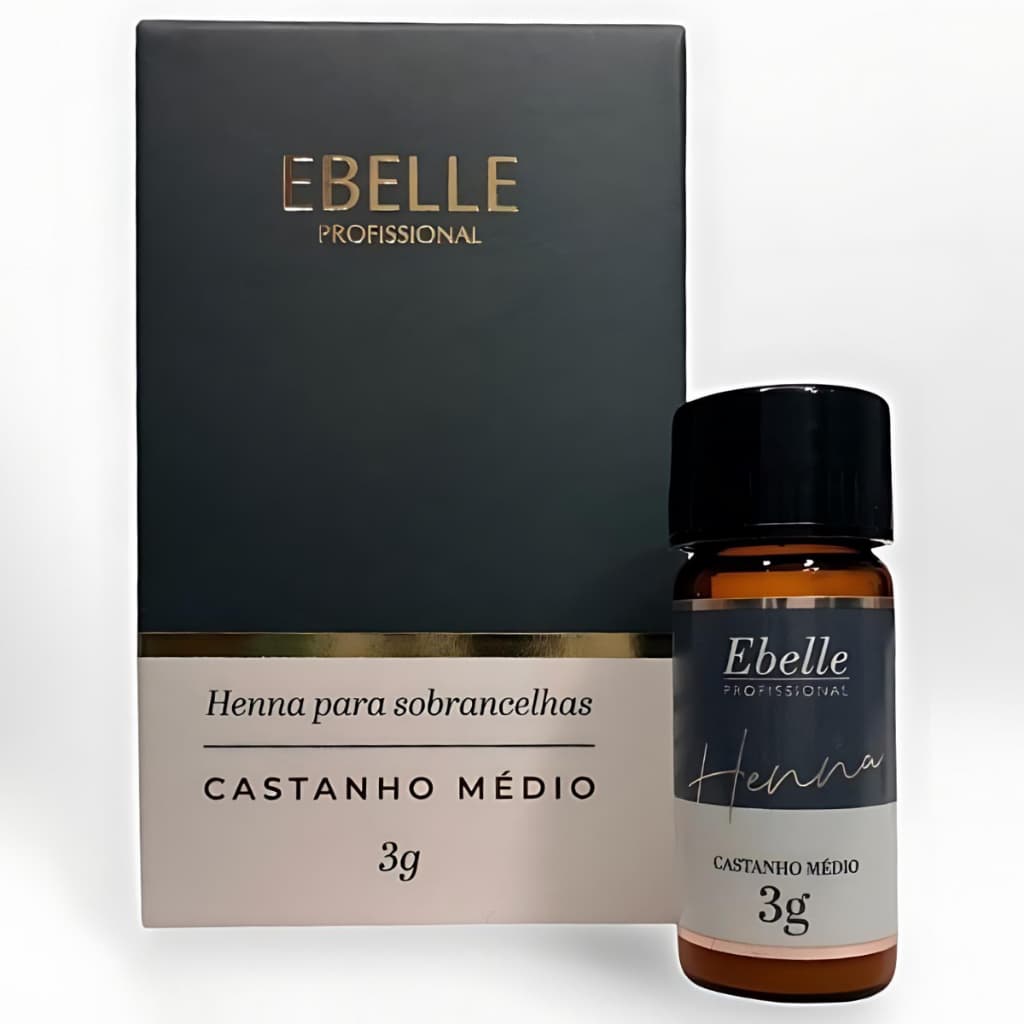 Henna para Sobrancelha Ebelle Profissional 3g Todas as Cores Alta Fixação
