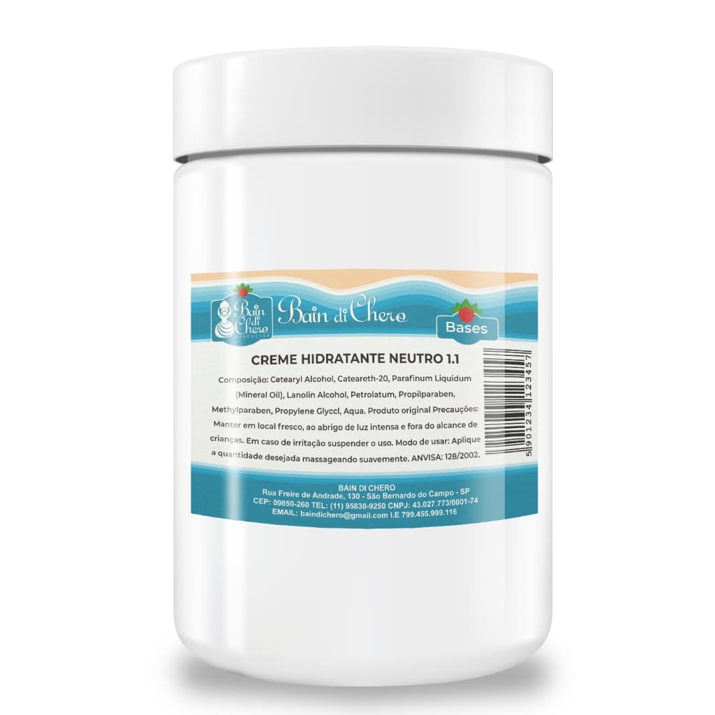 Base Creme Hidratante Neutro Bain Di Chero 1.1 1kg - Rende 1 kg
