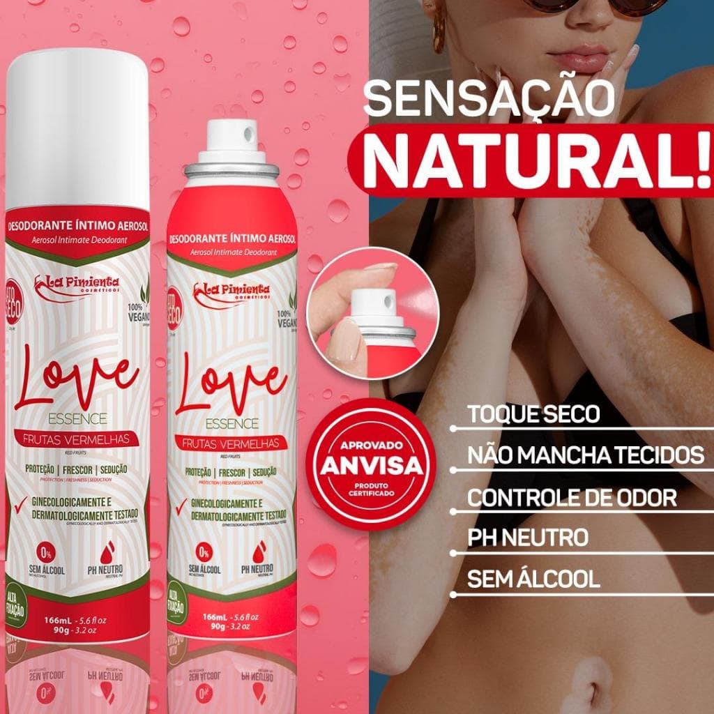 DESODORANTE ÍNTIMO - QUE CAUSA UM FRESCOR NATURAL PARA O SEU DIA