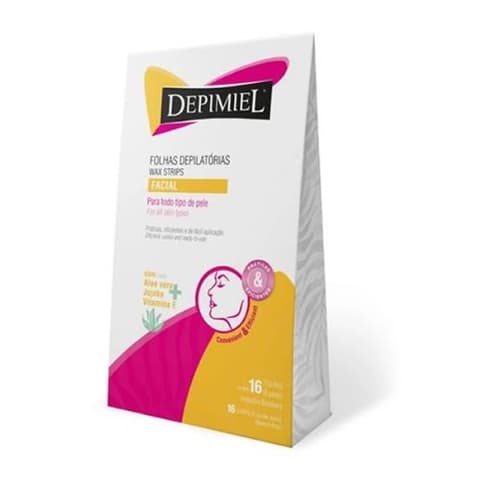 Folha Depilatória Facial Pronta 16 Folhas - Depimiel