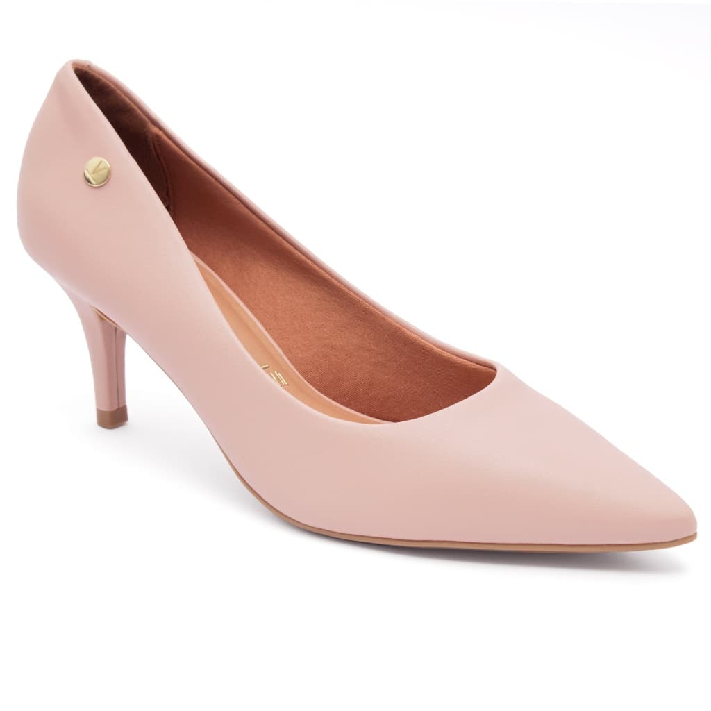 Scarpin Vizzano Feminino Salto Baixo Fino Macio Rosa 1185 Original