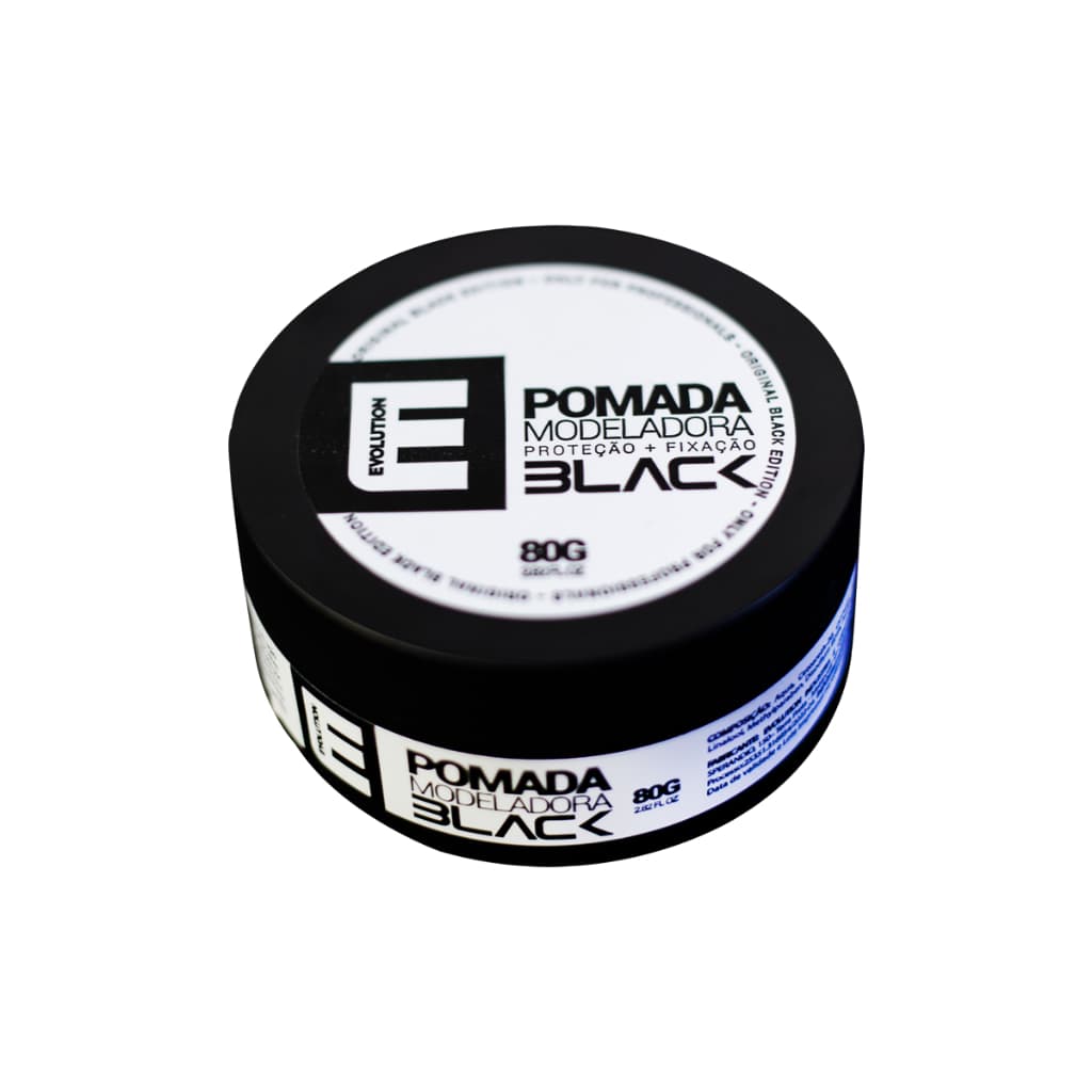 CERA MODELADORA BLACK EFEITO BRILHO 80GR - DISFARÇA OS CABELOS GRISALHOS