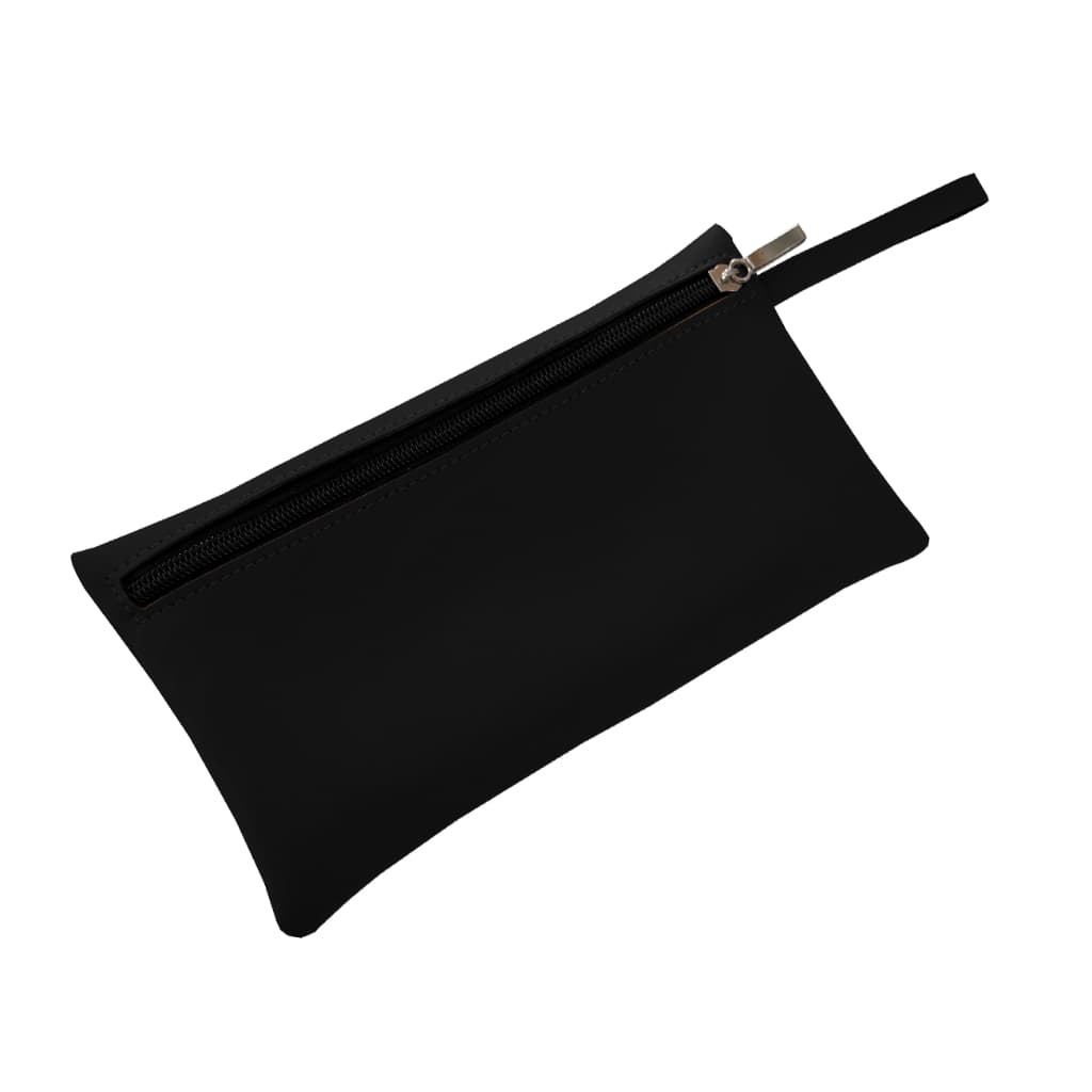 Bolsa Nécessaire de Mão em Couro Ecológico Preto