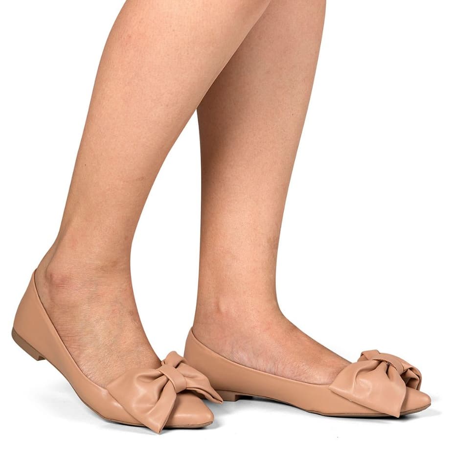 Sapatilha Adulto Feminina Laço Bico Fino Confortável Delicada Lançamento Original Promoção 34 a 40