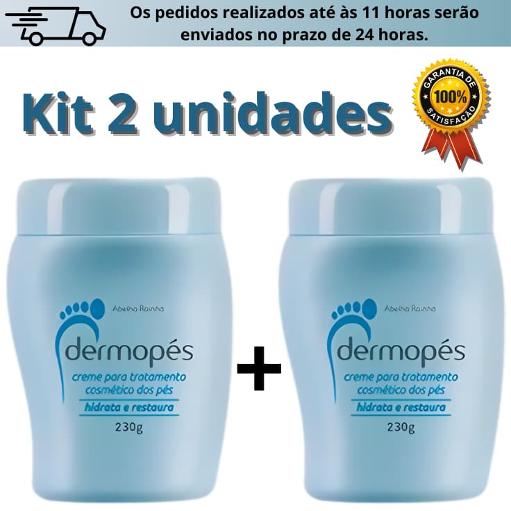 Creme Abelha Rainha rachaduras nos pés Hidrata e Restaura Dermopés 230g 2 unidades