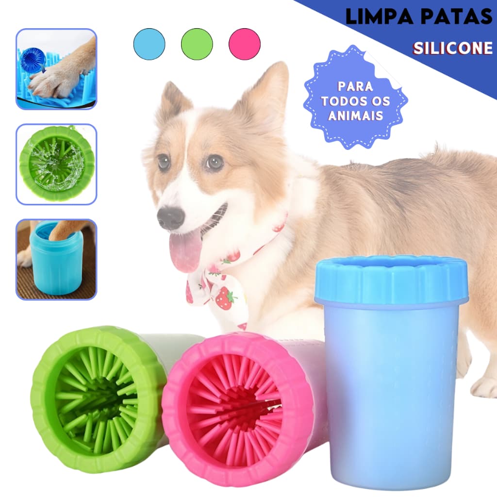 Limpa Patas Para Cães Em Silicone Copo Limpador Banho Lava Pata - Mazzal