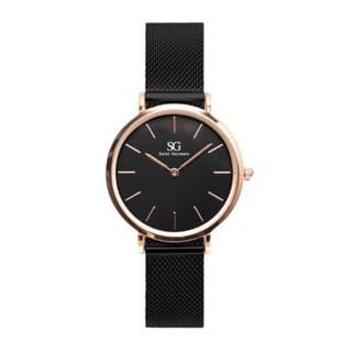 Relógio Feminino Preto Saint Germain - Houston Rosé Gold 32mm