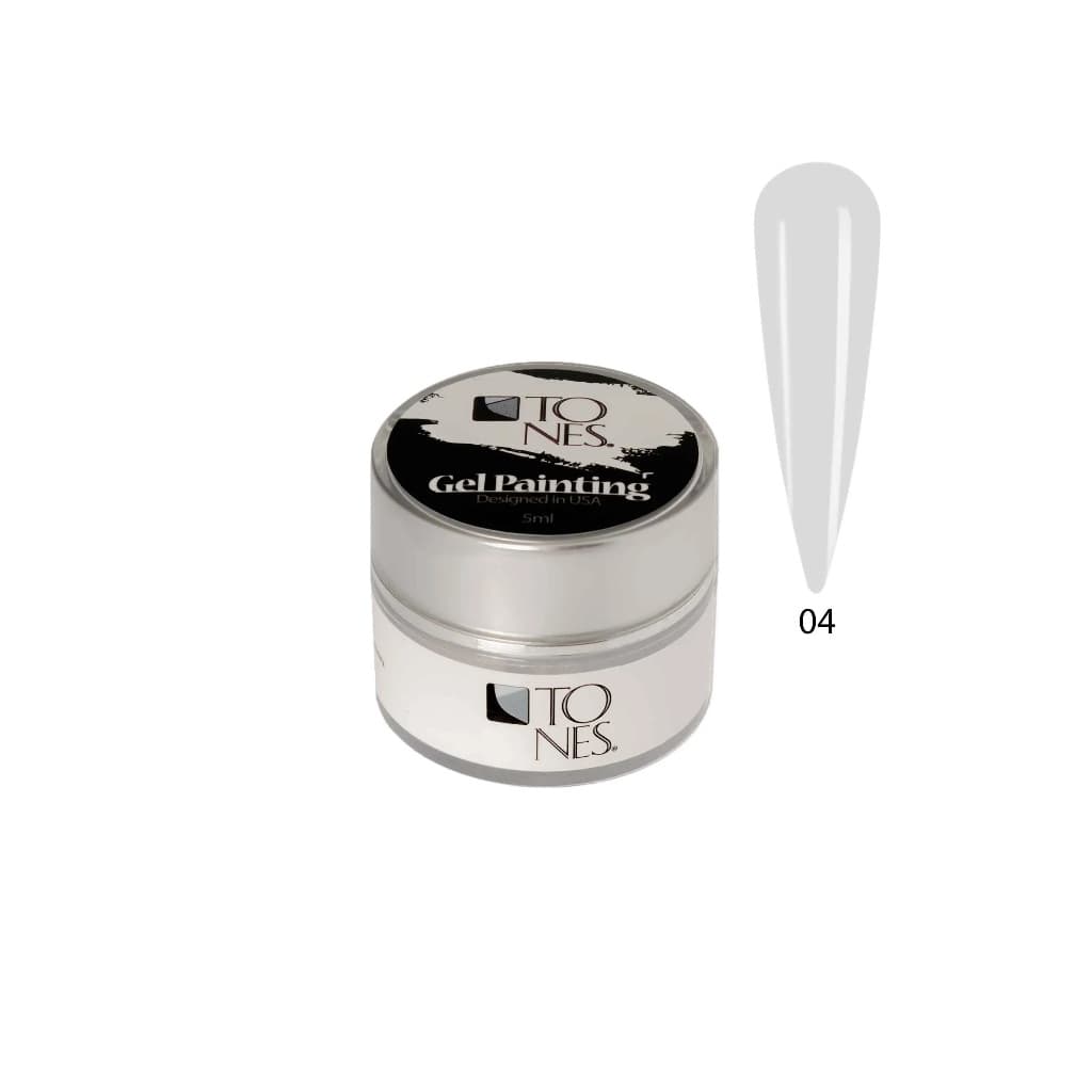 Gel Painting Tones 5ml Alta Pigmentação Cor Branca Decoração e Francesa