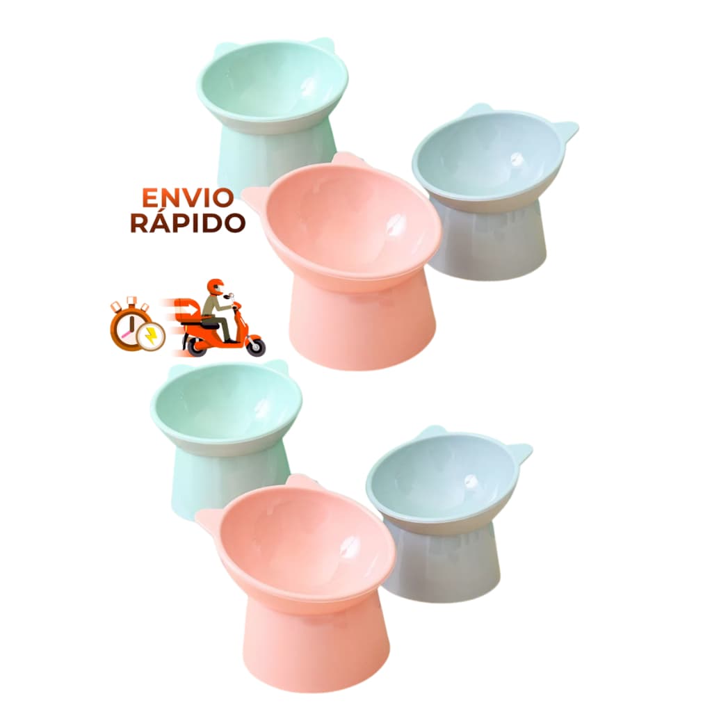 Kit 6 Comedouro/Bebedouro Postura Correta Elevada