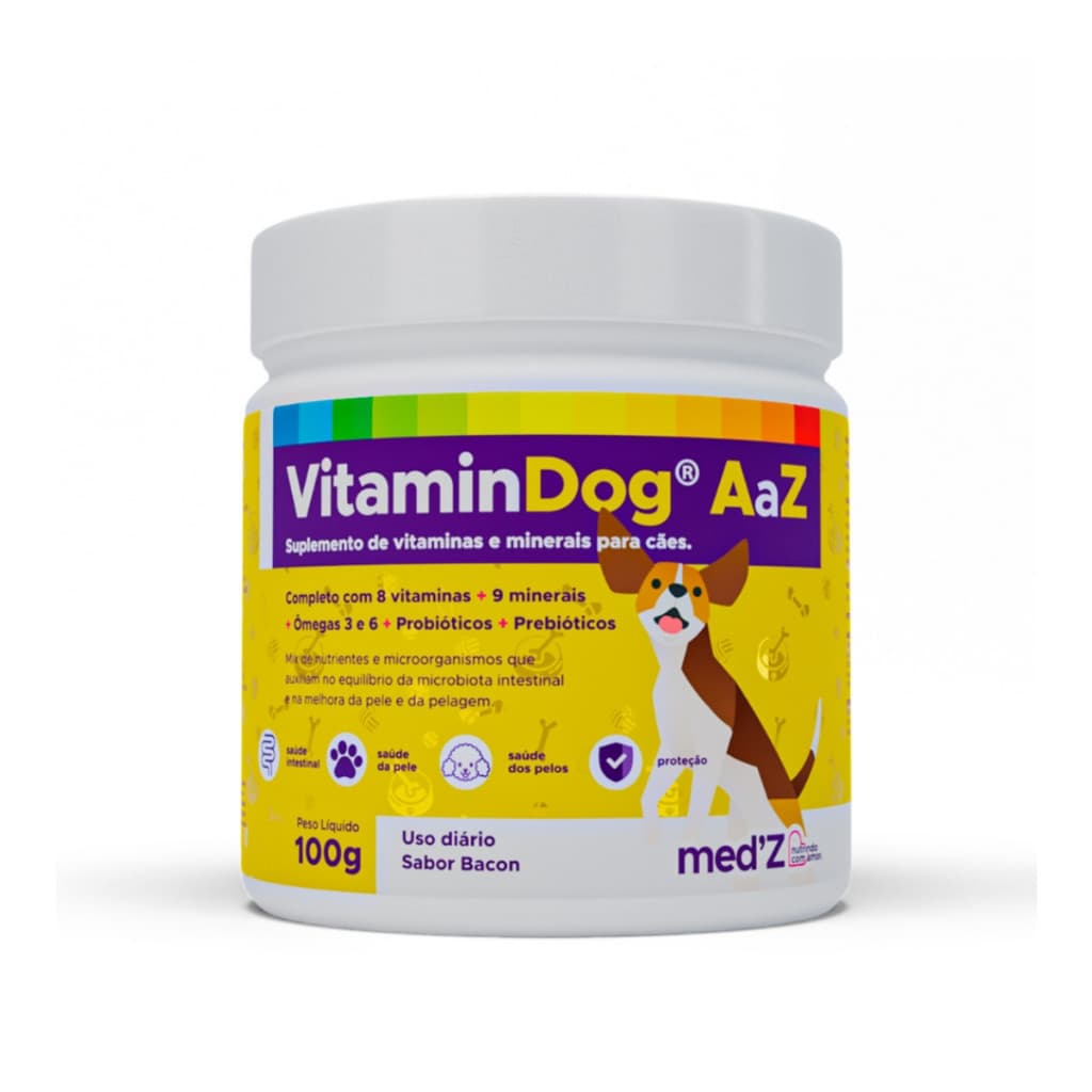 Suplemento VitaminDog A a Z Polivitamínico para Cães Completo com Sabor Bacon - Proteção Total