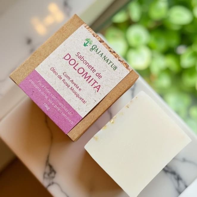 Sabonete Dolomita E Aveia Clareador Natural Reduz Manchas De Melasma Estrias Acnes