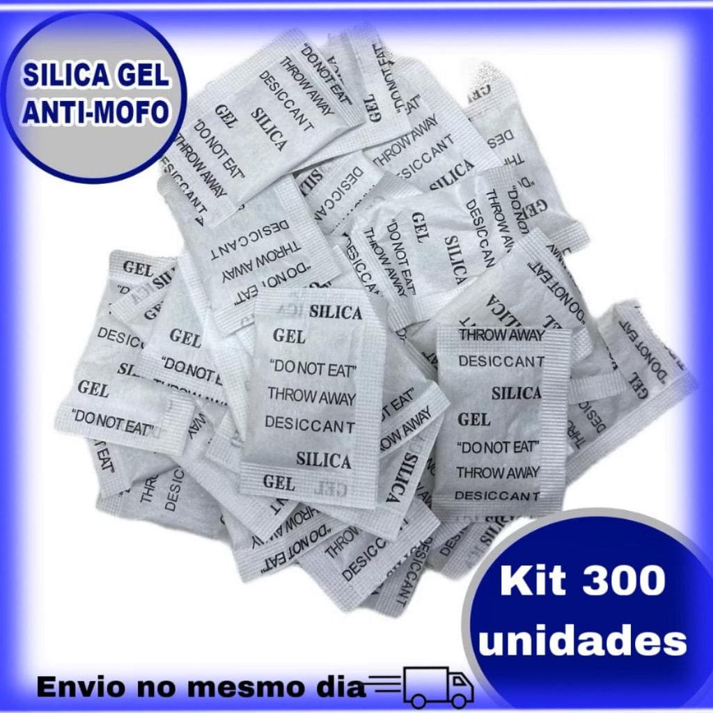 SILICA EM GEL 300 UNIDADES ENVIO IMEDIATO