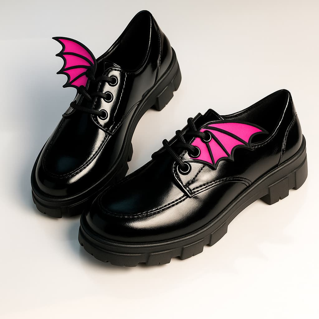 Asa de Morcego para Sapatos  | Acessório para Tenis, Coturnos e Botas | Bat Wings | Santacrow |
