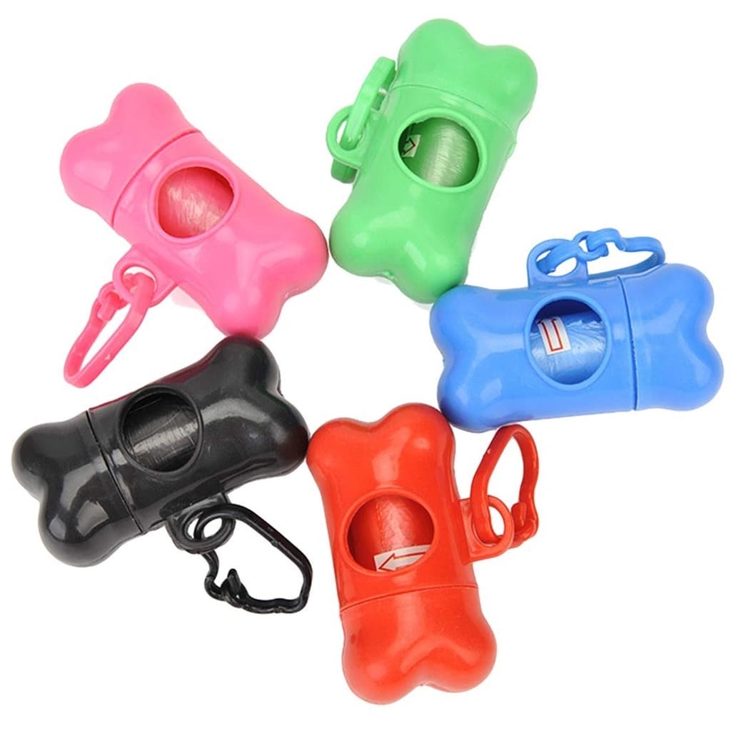 Kit Estojo Suporte + 2 Refis Saco Lixo Porta Saquinho Higienico Fezes Coco Pet Cães Gatos Cachorro