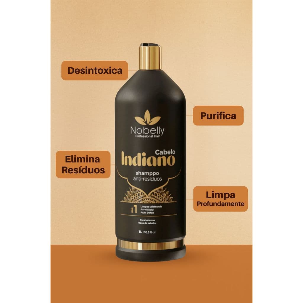 Shampoo Antirresíduo Nobelly 1L 💧 Limpeza Profunda Pré-Química