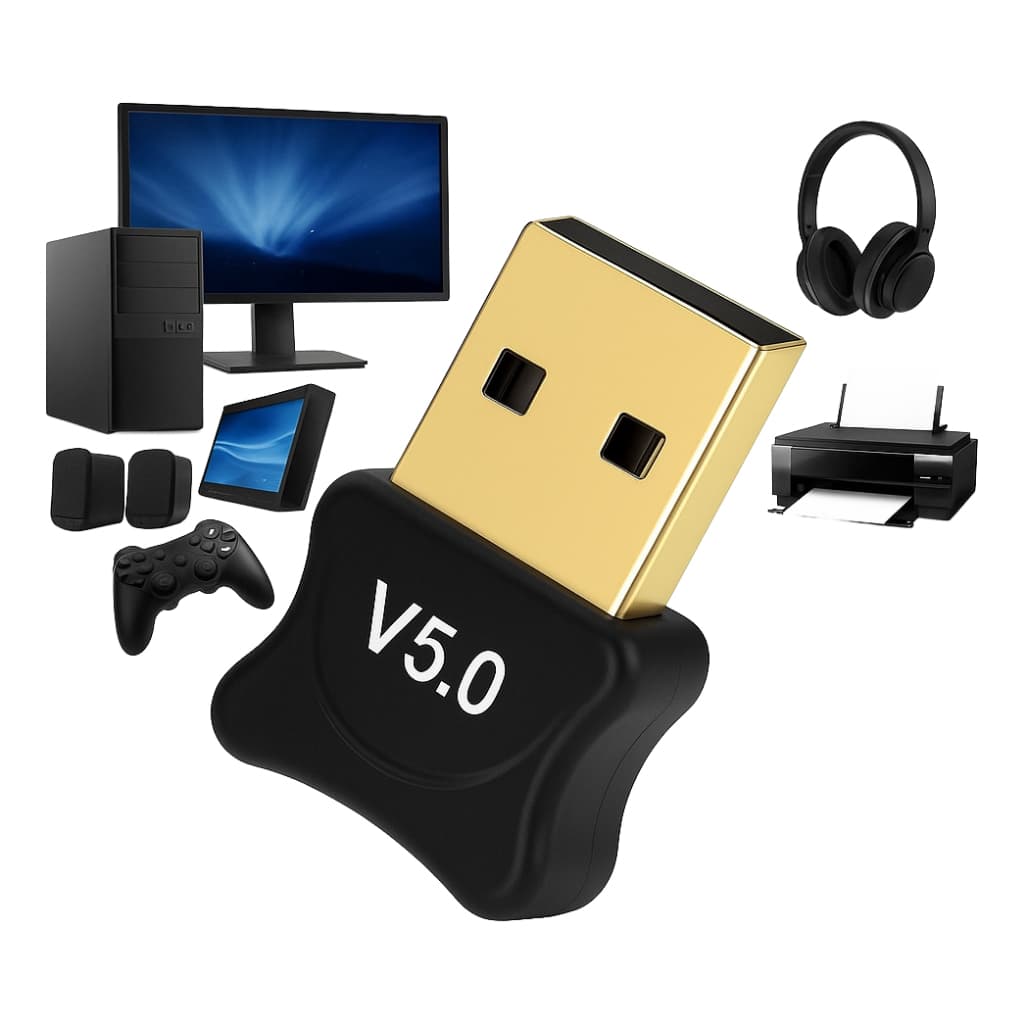 Adaptador Mini Receptor Transmissor Bluetooth 5.0 Usb Pc Notebook Dongle Fone De Ouvido Xbox Ps5