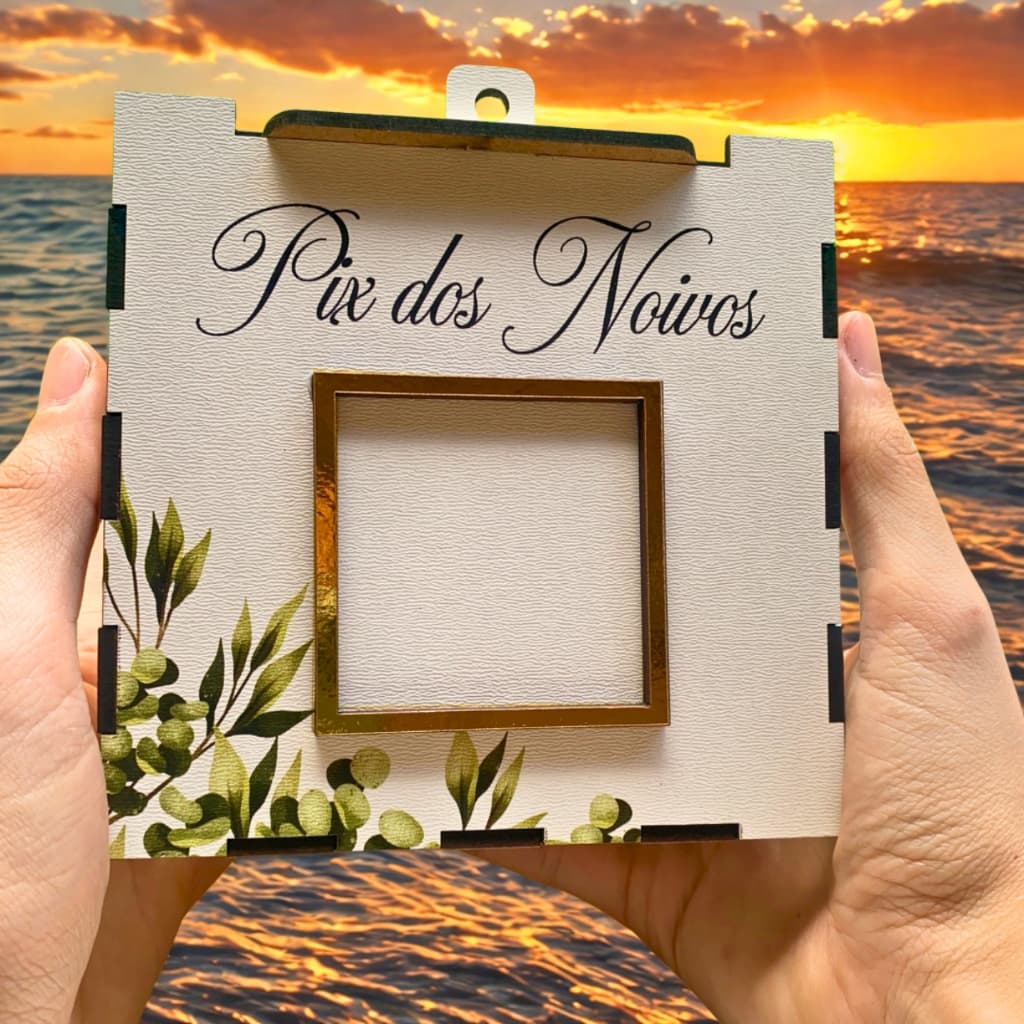 Cofre de Pix para Corte da Gravata – Caixa MDF 13x13cm com Frase “Operação Lua de Mel”