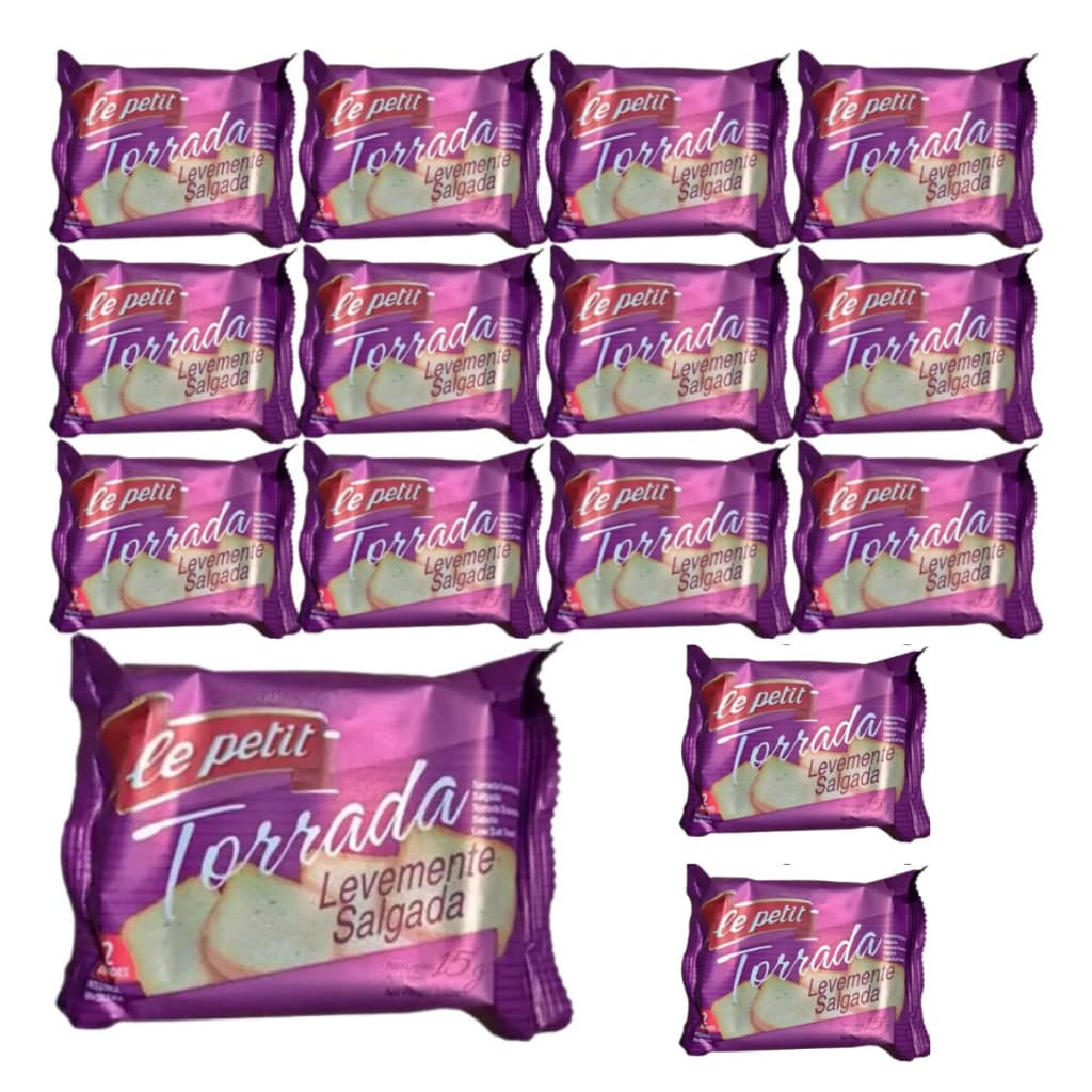 Torrada Salgada Le Petit Em Sachê De 15g KIT diversas Unidades Para Restaurantes Hotéis e Pousadas